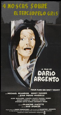 4 moscas sobre terciopelo gris