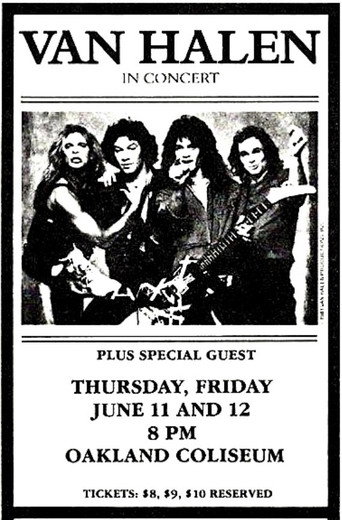 Van Halen: Oakland, CA @ Oakland Arena 1981