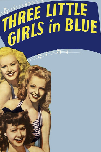 Tres jovencitas vestidas de azul